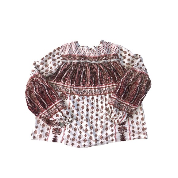 lucky brand Women’s Blouse Tassels Colorful Size Large - Picture 2 of 16